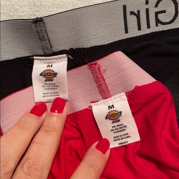 DICKIES GIRL RED AND BLACK PANTIES SET - Picture 3 of 3